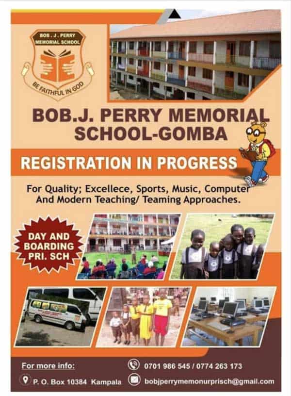 bob j perry memorial school gomba registration