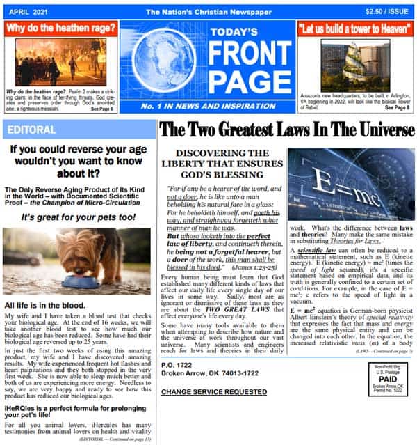 Front Page April 2021