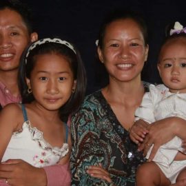 Rose of Sharon Christian School and Home in Nagaland India where Rejoice is the headmaster. Shown with daughters Ruth and Judy